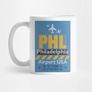 Airport code PHL 909.21 Mug